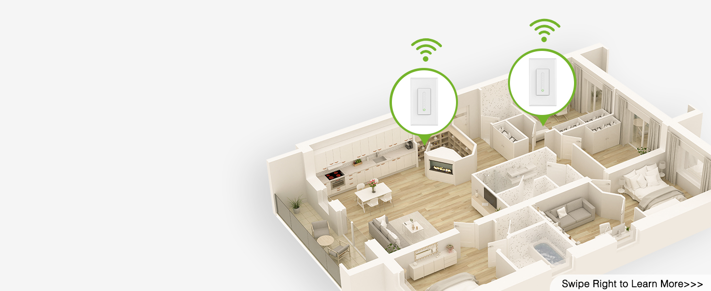 Smart Dimmer Switch Work with Alexa Google Home